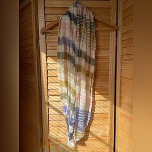 J.Jill Pastel Striped Circle Scarf